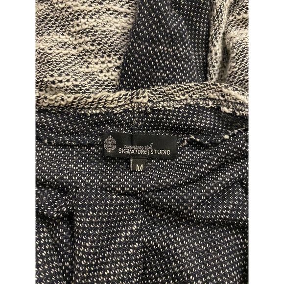 Women’s Signature Studio Size Medium Swing Front Blue Gray Cardigan - Picture 5 of 6